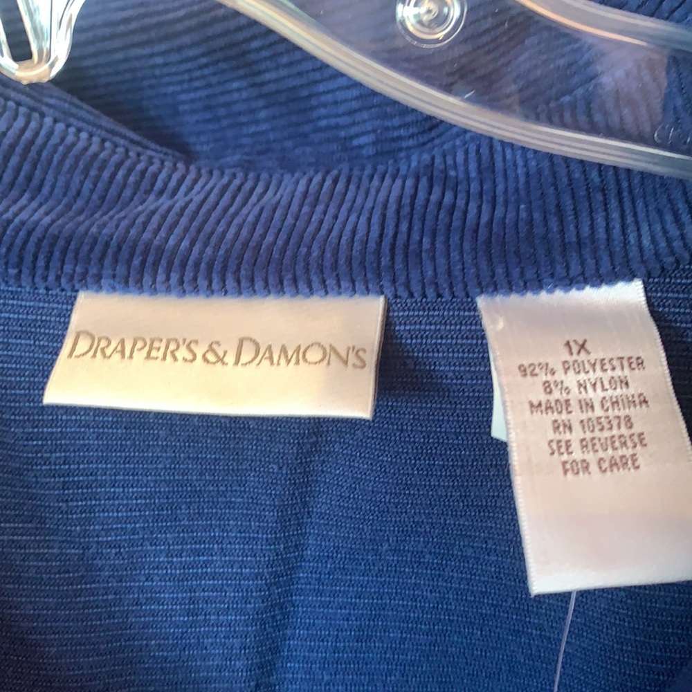 Draper's and Demon's Royal Blue Corduroy Pantsuit NWOT - Picture 7 of 8